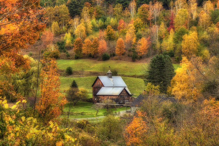 Autumn Farm Scene Photograph by Joann Vitali