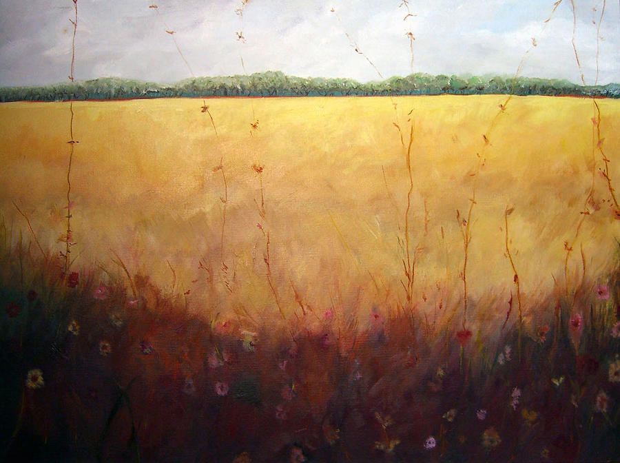 Autumn Field Art Print Painting by Barbara J Hart