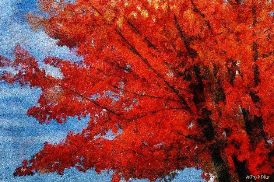 Autumn Fire Painting by Jeffrey Kolker