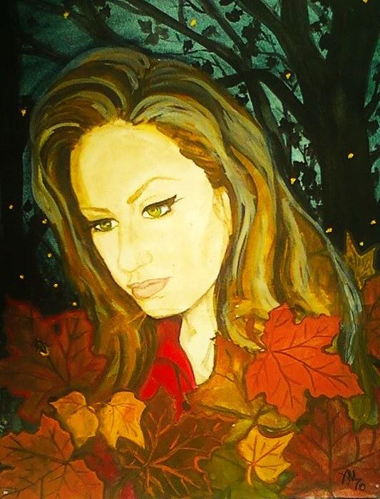 Autumn Fireflies Painting by Alexandria Weaselwise Busen