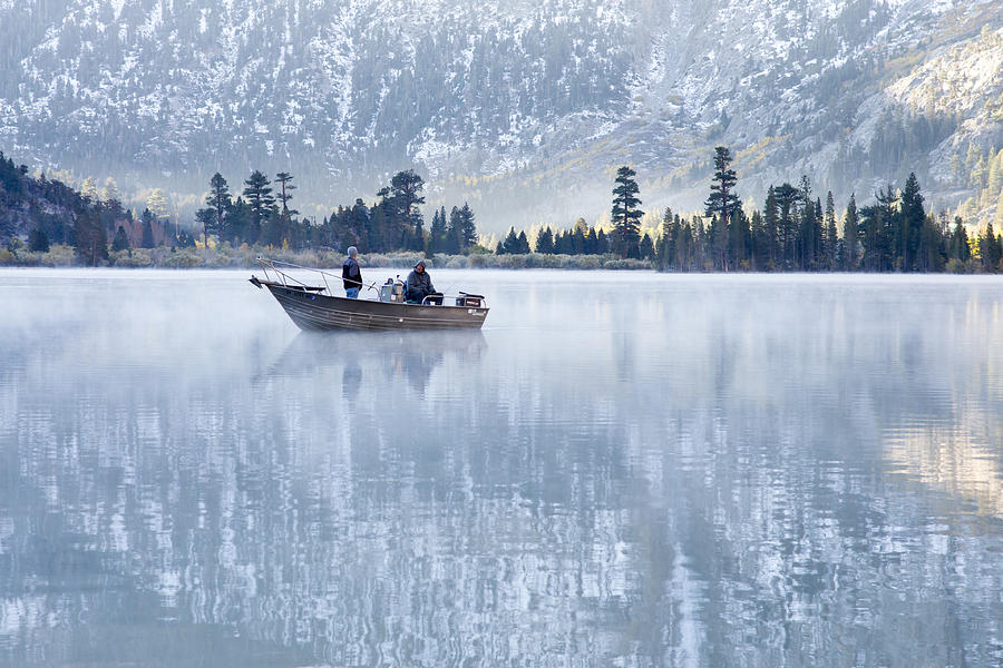 Autumn Fishing At Silver Lake Photograph by Priya Ghose