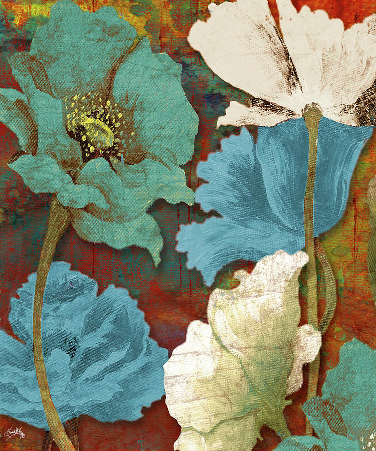 Flower Digital Art - Autumn Floral by Elizabeth Medley