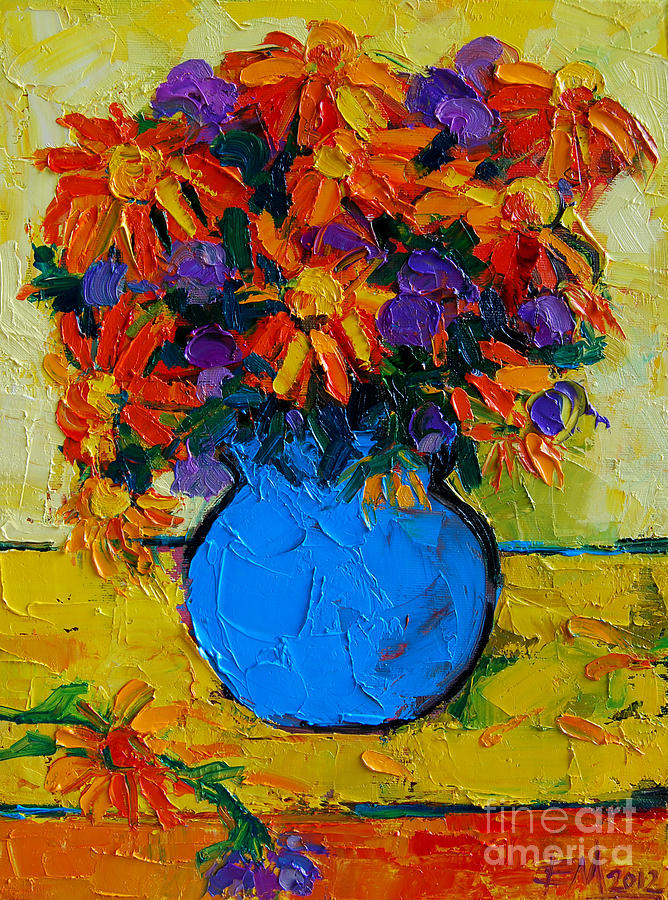 Flower Painting - Autumn Flowers by Mona Edulesco