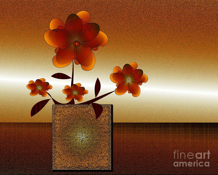 Autumn Flowers Digital Art by Iris Gelbart