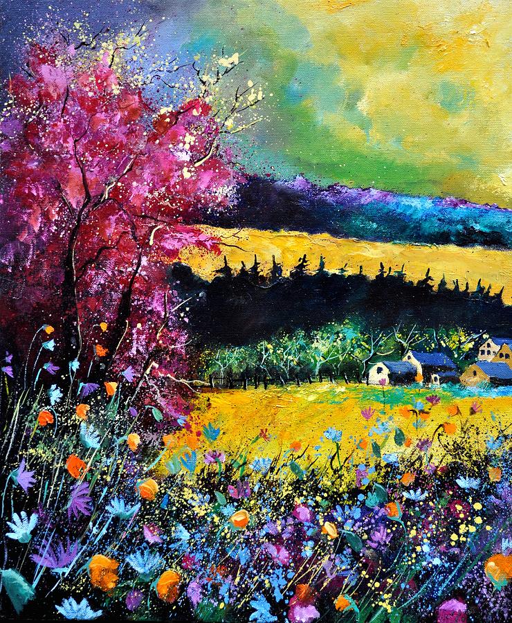 Autumn flowers Painting by Pol Ledent