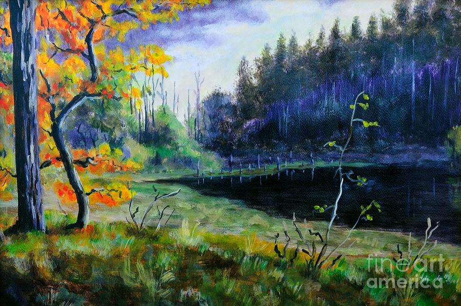 Autumn forest Painting by Martin Capek