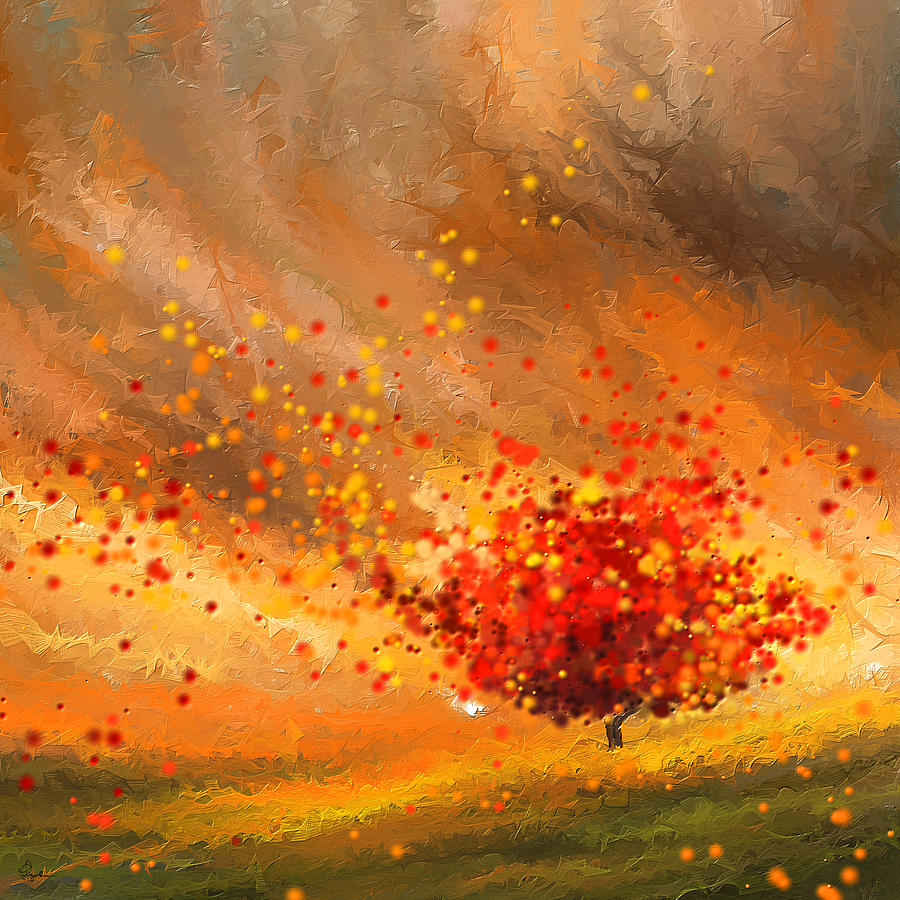 Autumn-Four Seasons- Four Seasons Art Painting by Lourry Legarde