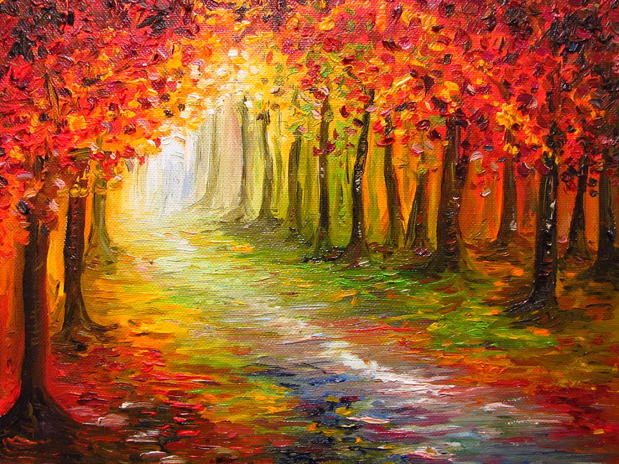 Tree Painting - Autumn by Francesca Agostini