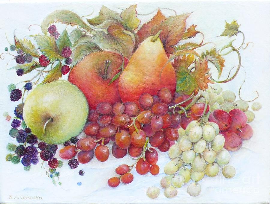 Autumn Fruits  / sold Painting by Barbara Anna Cichocka