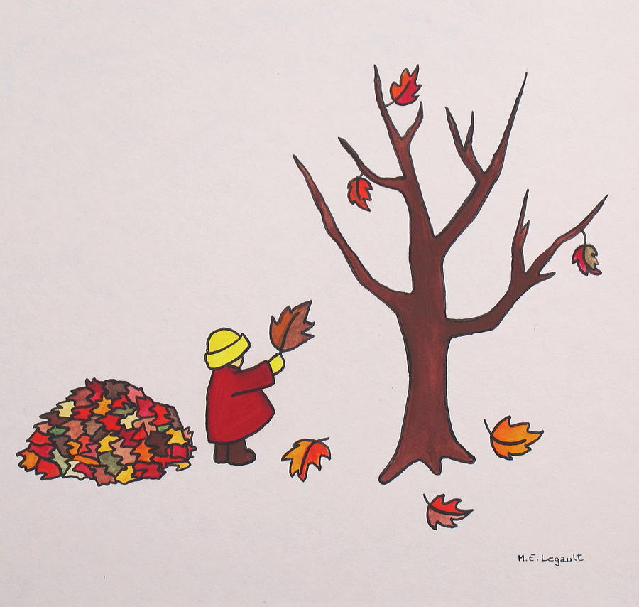 Autumn Fun Painting by Mary Ellen Mueller Legault