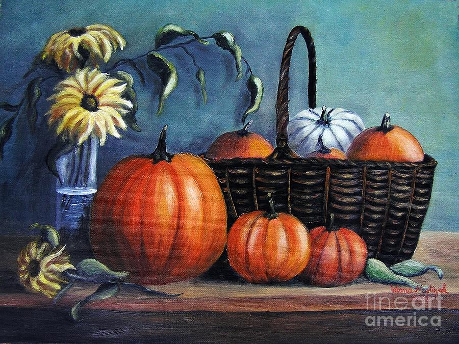 Autumn gifts Painting by Vesna Martinjak
