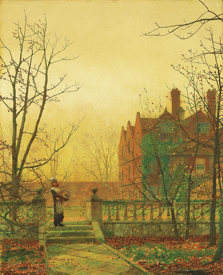 John Atkinson Grimshaw Painting - Autumn Gold by John Atkinson Grimshaw