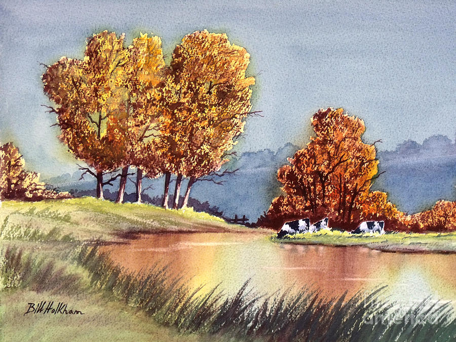 Autumn Golds Painting by Bill Holkham