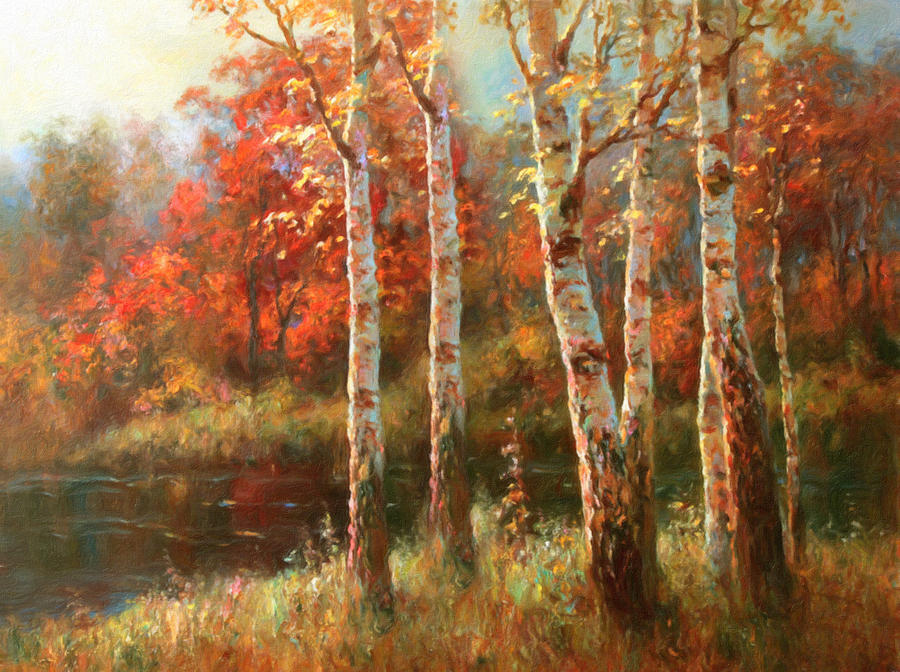 Impressionism Painting - Autumn Grace by Georgiana Romanovna