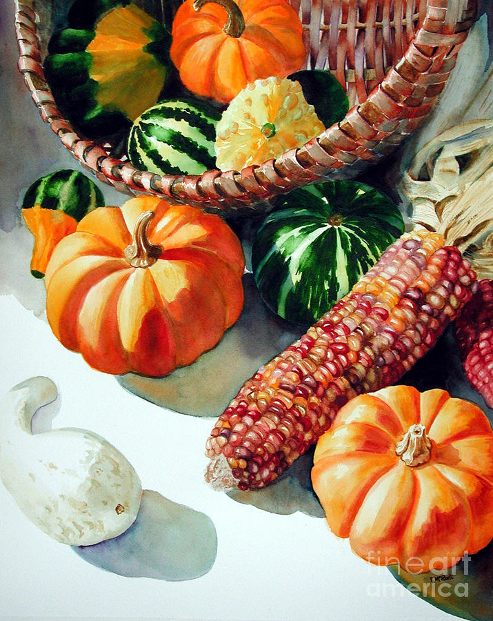 Fall Painting - Autumn Harvest by Elizabeth  McRorie