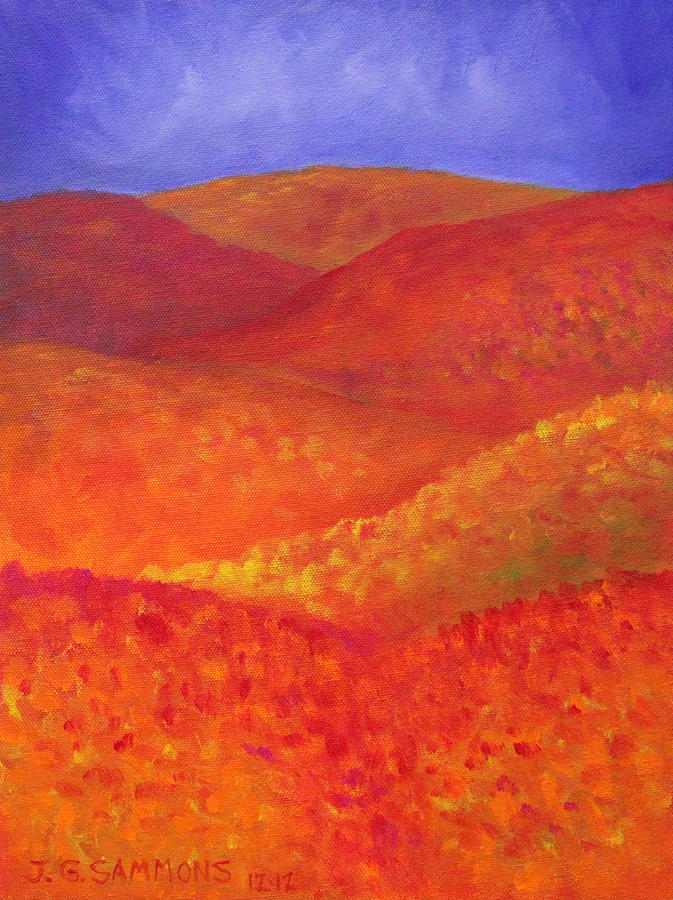 Autumn Hills Painting by Janet Greer Sammons