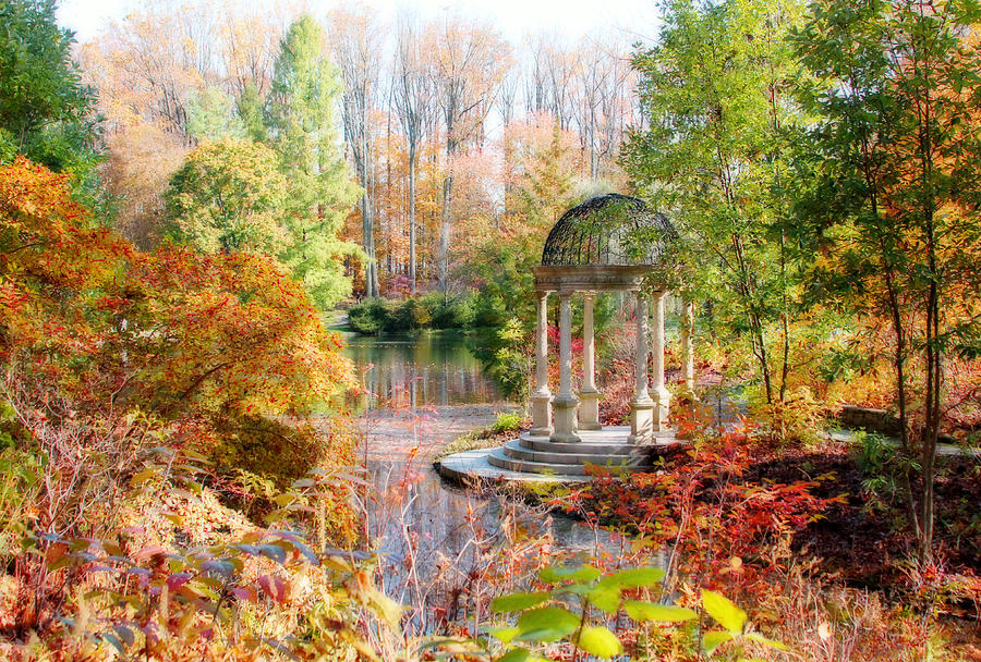 Autumn in Longwood Gardens Digital Art by Trina  Ansel