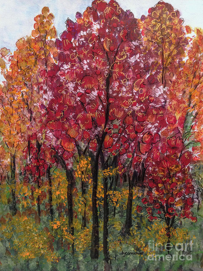 Autumn in Nashville Painting by Holly Carmichael