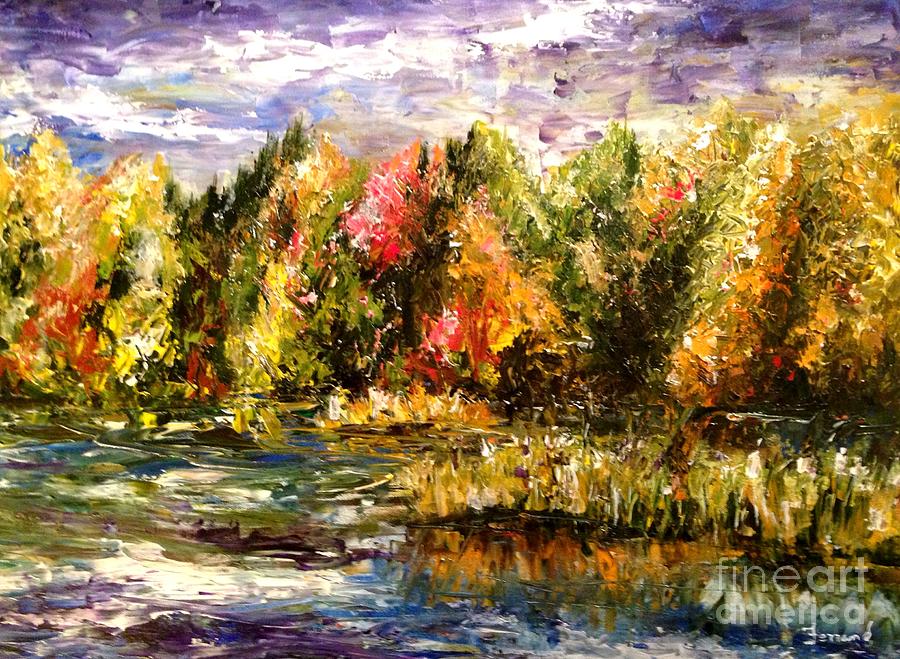 Autumn in New England Painting by Karen  Ferrand Carroll