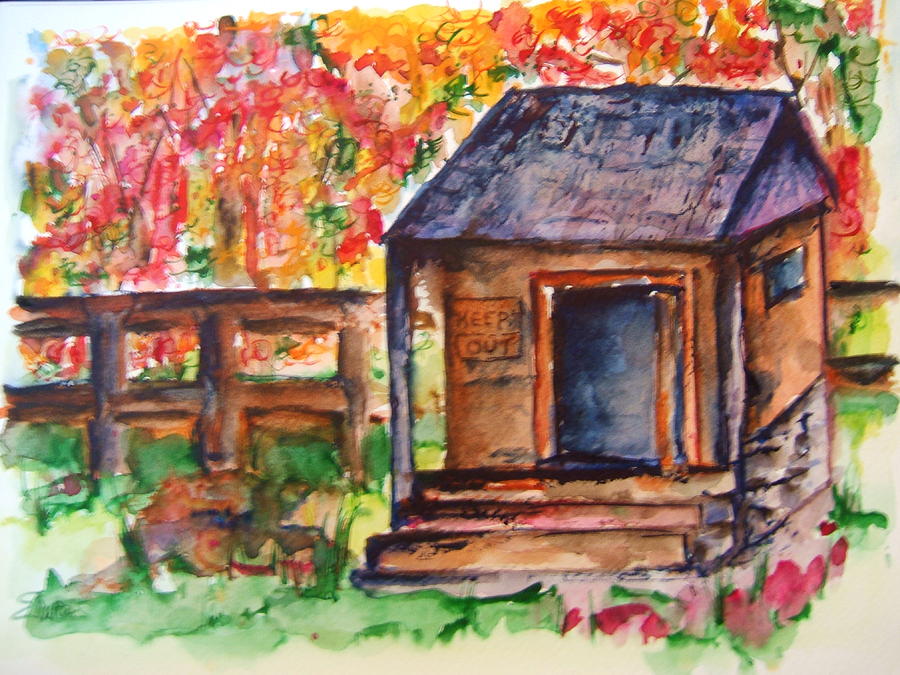 Autumn in the Backwoods Painting by Elaine Duras
