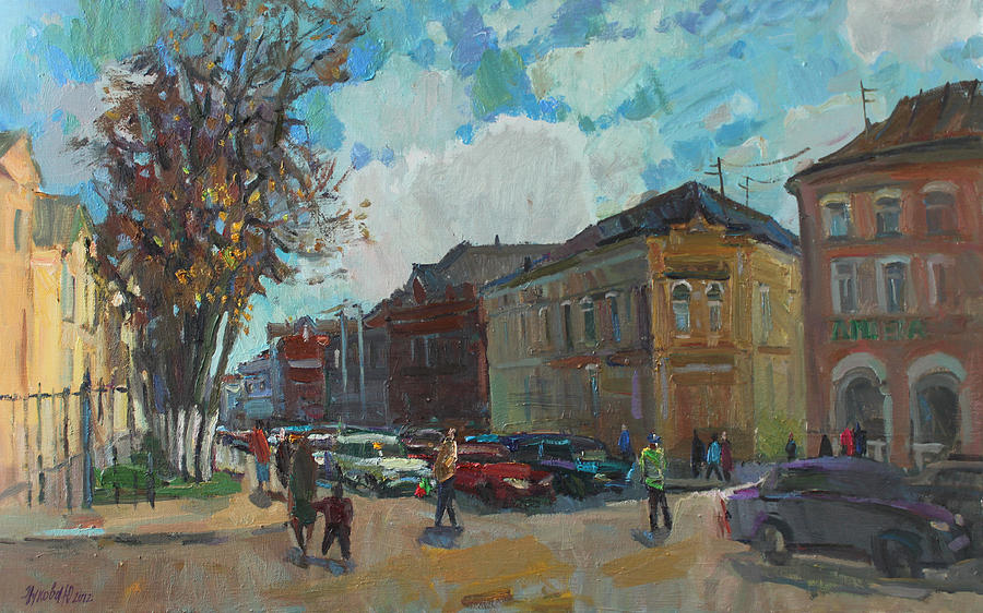 Autumn in the city Painting by Juliya Zhukova