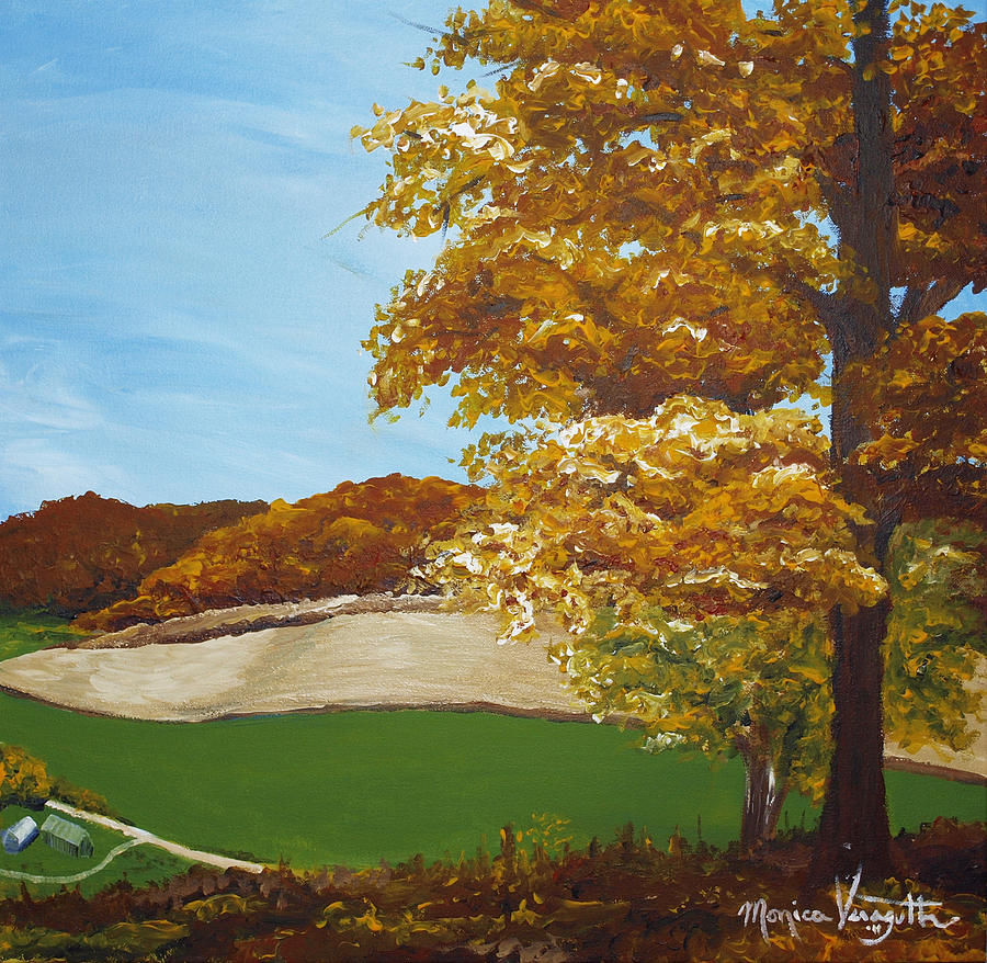 Nature Painting - Autumn in the Valley by Monica Veraguth
