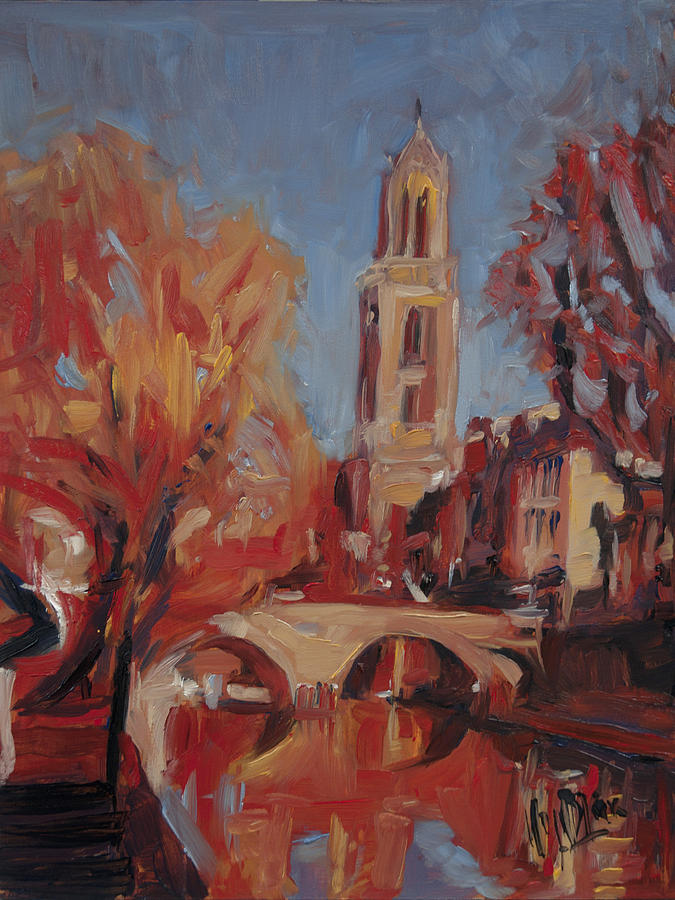 Autumn in Utrecht Painting by Nop Briex