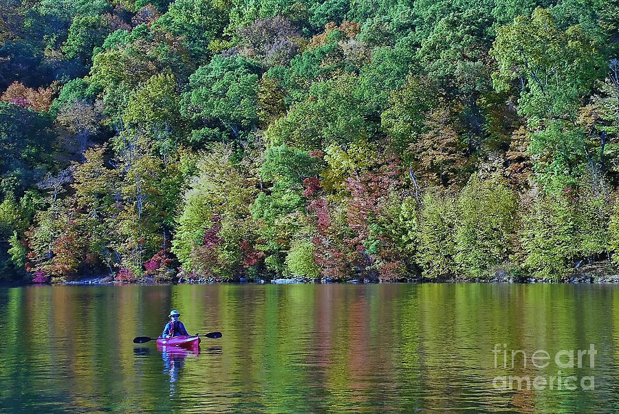 Autumn Kayak Photograph by Allen Beatty