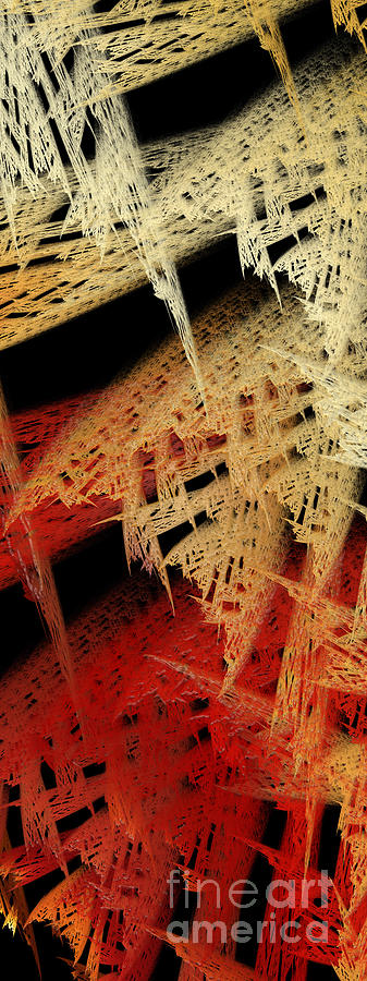 Abstract Digital Art - Autumn Lace by Andee Design
