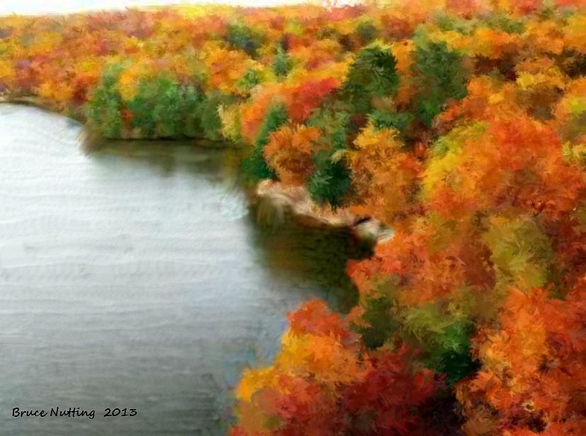 Autumn Lake Painting by Bruce Nutting