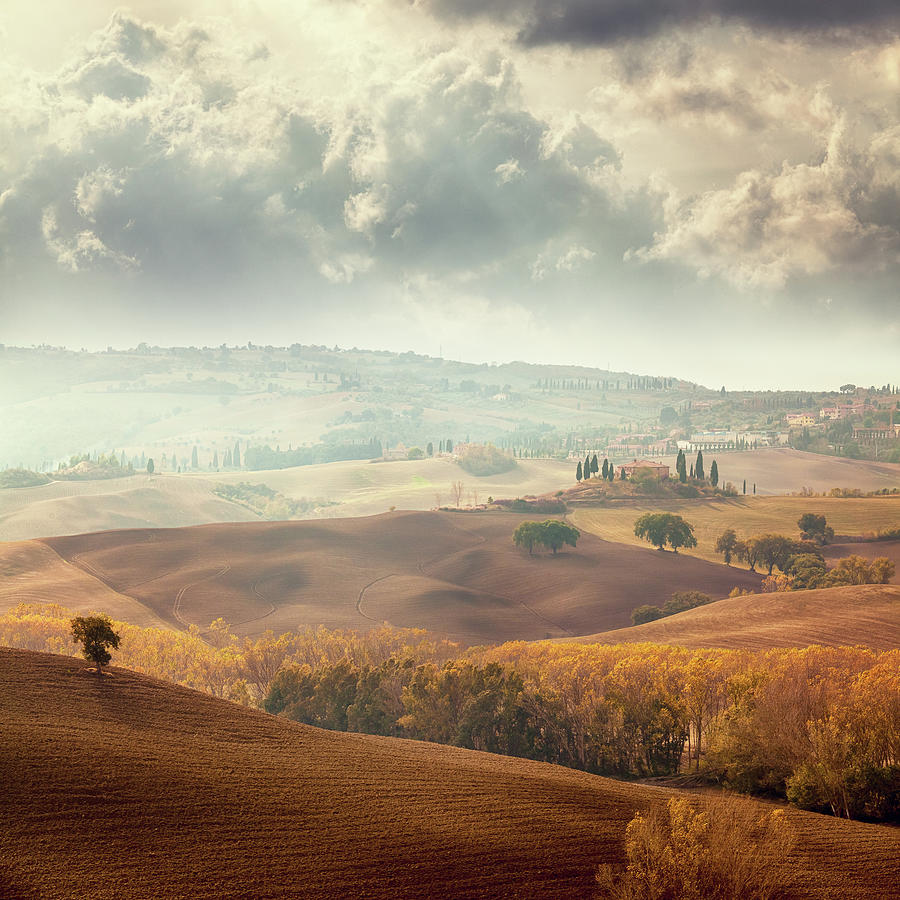 Autumn Landscape In Tuscany Photograph by Mammuth - Fine Art America