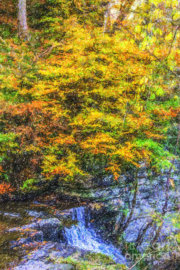 Autumn landscape Digital Art by Liz Leyden
