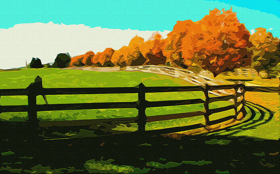Autumn Lane Digital Art by Brian Stevens