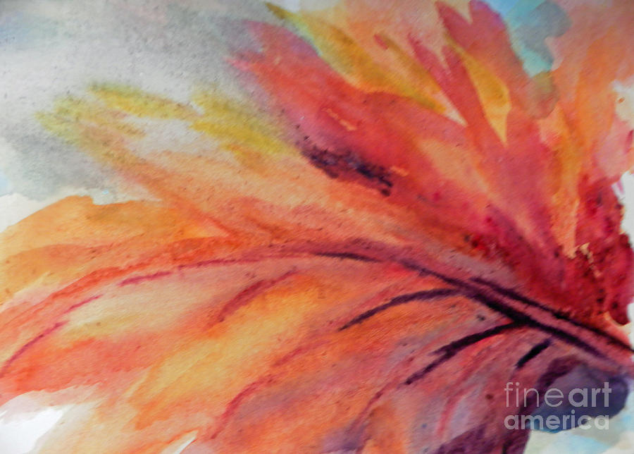 Nature Painting - Autumn Leaf by CA  Teresa
