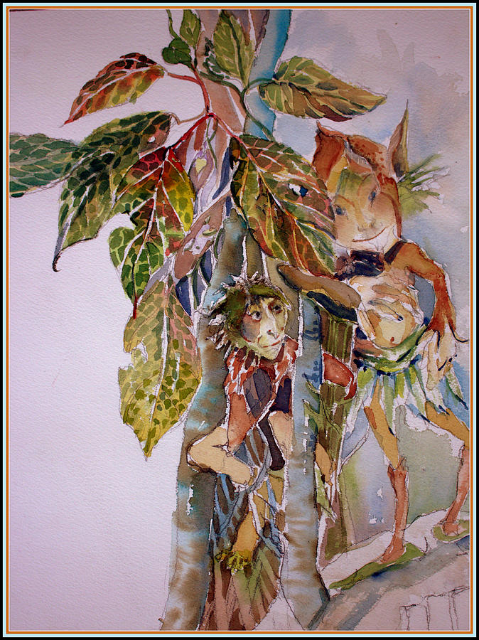 Autumn Leaf Painters Painting by Mindy Newman