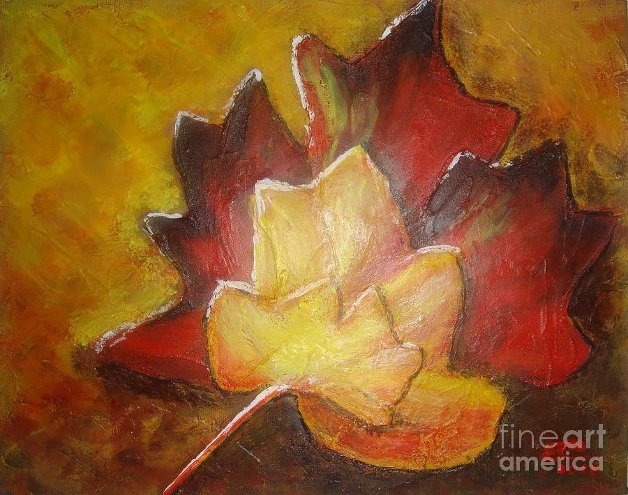 Autumn leaves 2 Painting by Elena Constantinescu - Fine Art America