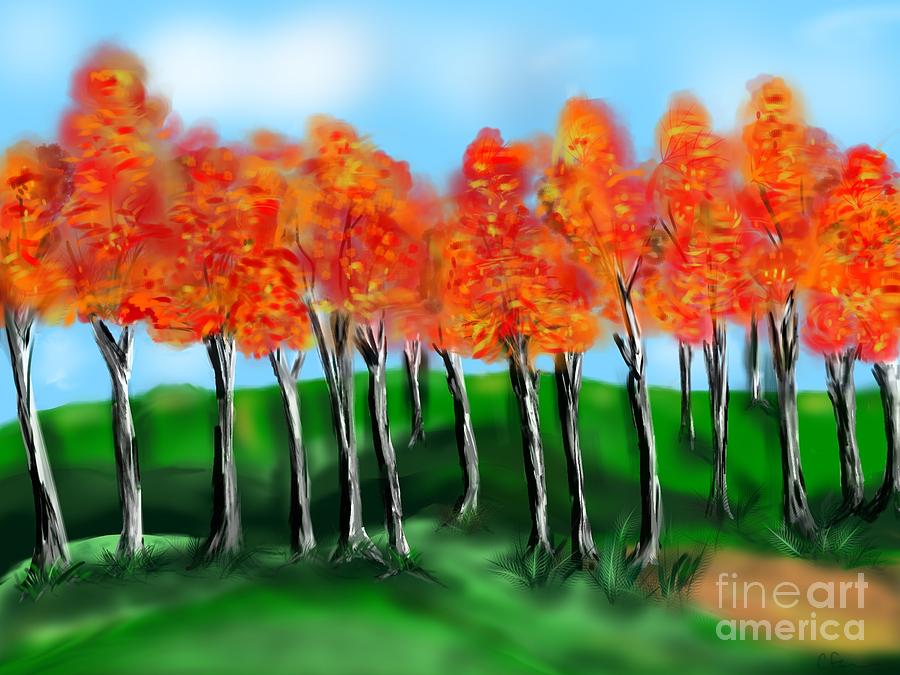 Autumn Leaves Digital Art by Christine Fournier