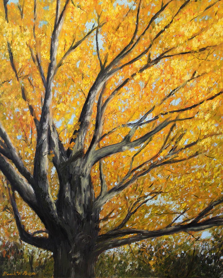 Autumn Leaves Painting by Daniel W Green