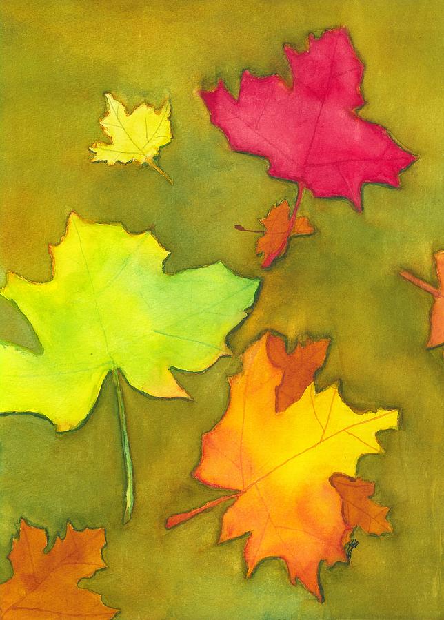 Autumn Leaves Painting by David Bartsch
