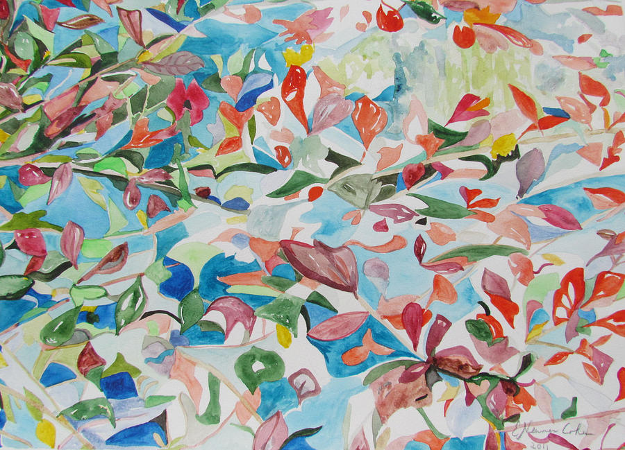 Autumn Leaves Painting by Esther Newman-Cohen