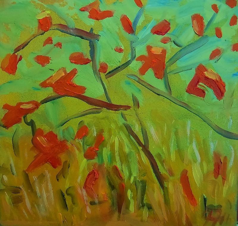 Autumn Leaves Painting by Francine Frank