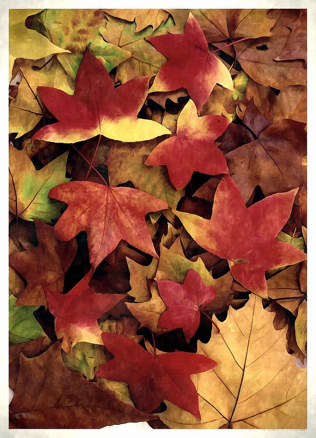 Autumn Leaves Painting by Jeelan Clark