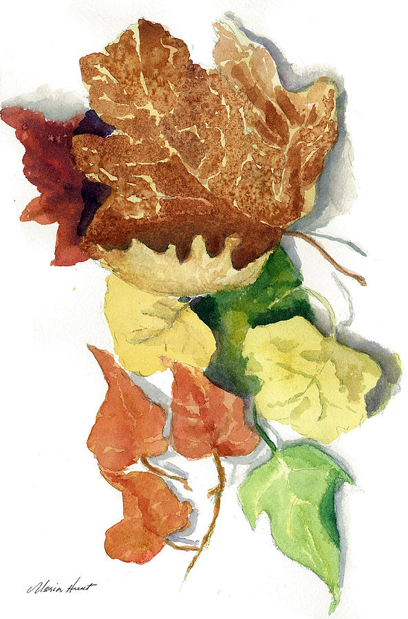 Autumn Leaves Painting by Maria Hunt