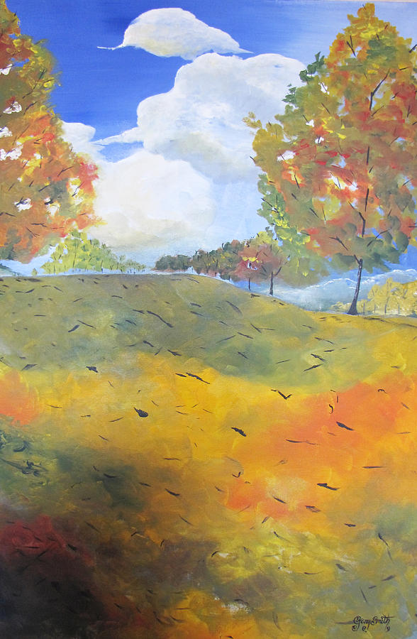 Autumn Leaves panel 2 of 2 Painting by Gary Smith