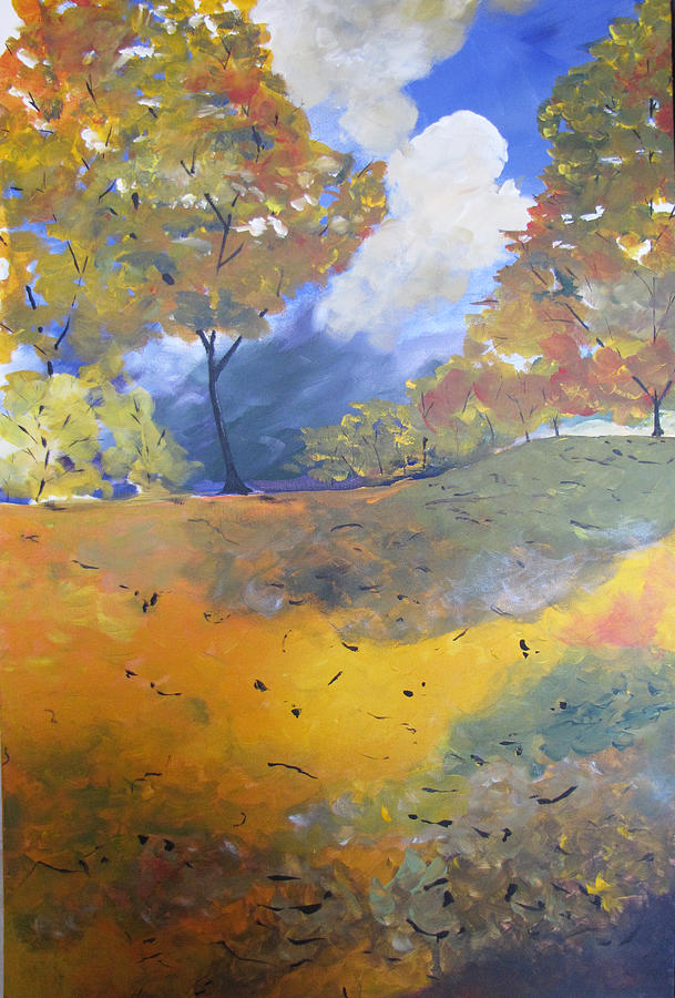 Autumn Leaves panel 1 of 2 panels Painting by Gary Smith