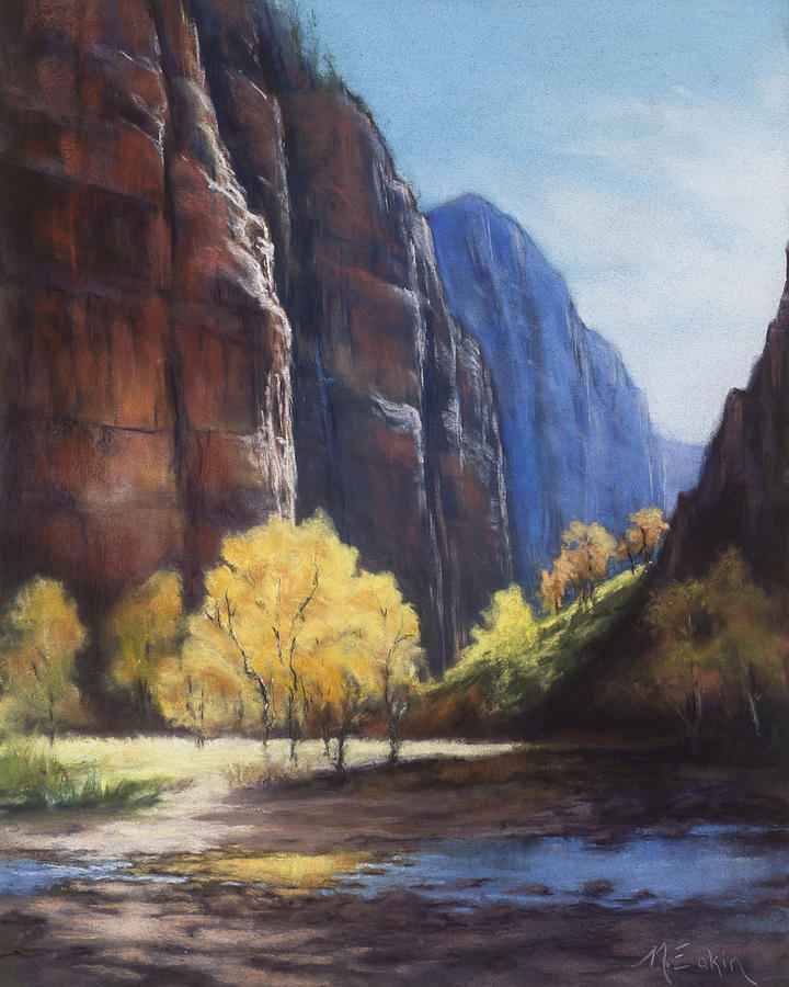 Zion National Park Painting - Autumn Light by Marjie Eakin-Petty