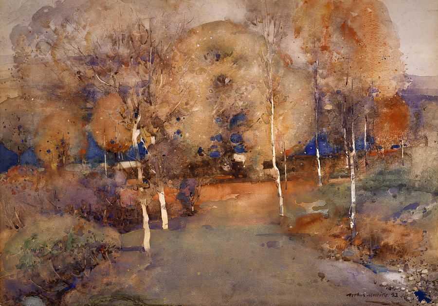 Arthur Melville Painting - Autumn  Loch Lomond, 1893 by Arthur Melville