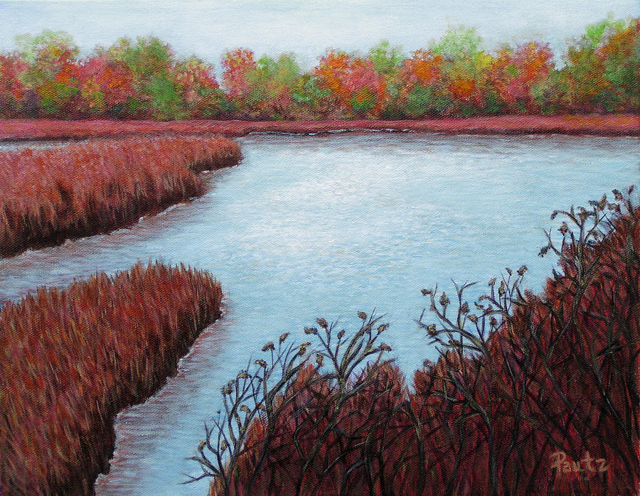 Autumn Marsh Painting by Gay Pautz