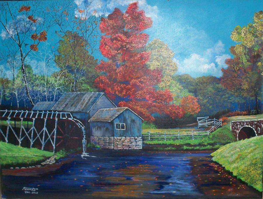 Autumn Mill Painting by Dave Farrow