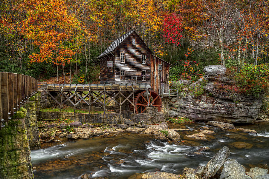 Mountain Photograph - Glade Creek Grist Mill by Douglas Berry
